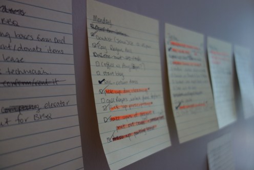 To-do lists before we leave