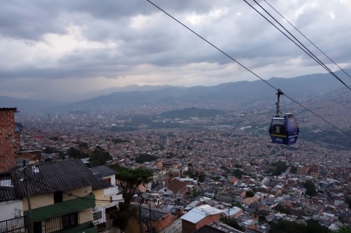 Cablecar to top of Santo Domingo (Medellin, Colombia)