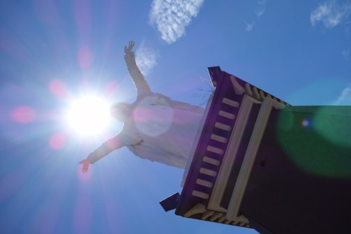 Christ statue at the top of El Salvador (Jerico, Colombia) Christ statue at the top of El Salvador (Jerico, Colombia)