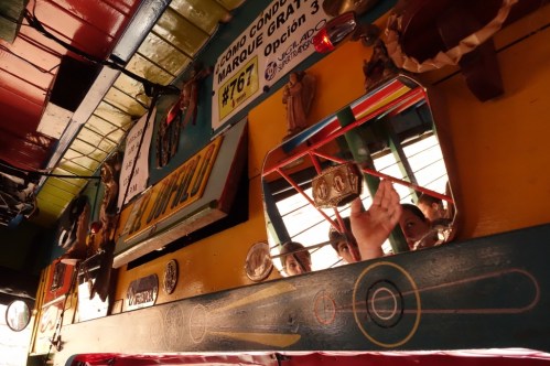 Interior of the Chiva bus