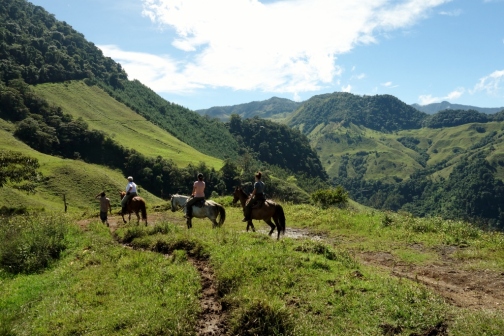 Horseback trails through Andean mountains (Jardin, Colombia)