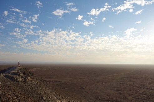 On the natural mirador in Nazca, Peru