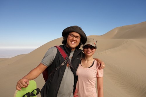 Sandboarding on Cerro Blanco in Nazca, Peru