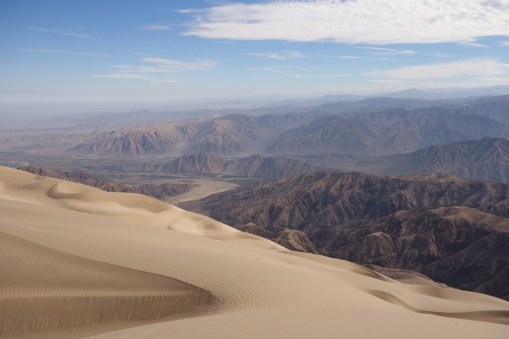 On top of Cerro Blanco in Nazca, Peru