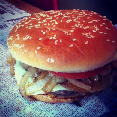 Criolla burger at El Corral