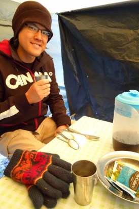 Lunch time during Day 1 of Salkantay Trek to Machu Picchu, Peru