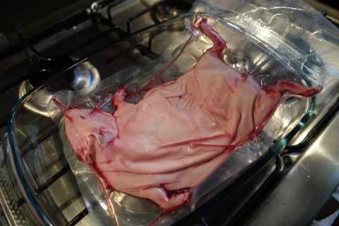Pre-cleaned cuy (guinea pig) from the butcher