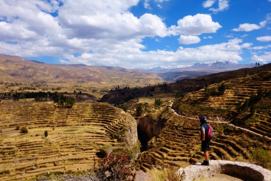 Incan terraces from Coporque to Yanque, Peru