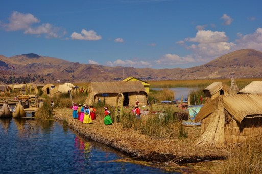 Uros floating islands (Lake Titicaca, Peru)