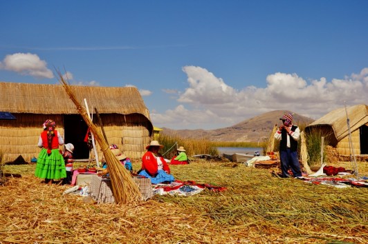 Uros floating islands (Lake Titicaca, Peru)
