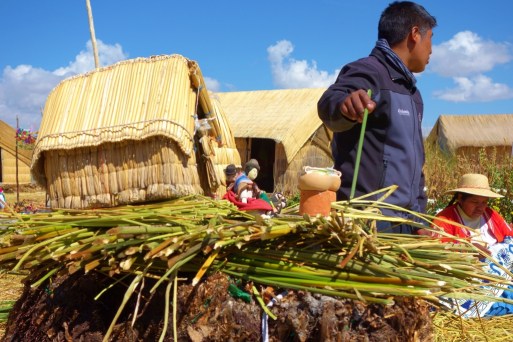 Uros floating islands (Lake Titicaca, Peru)