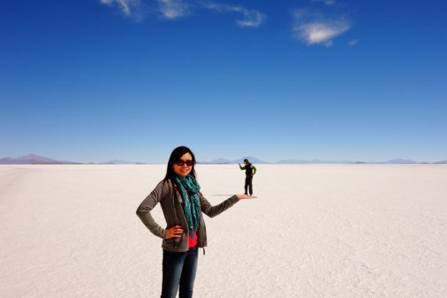 Perspective shots on Salar De Uyuni