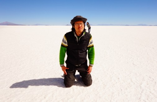 Perspective shots on Salar De Uyuni