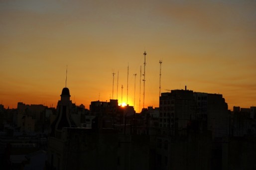 Sunset over Buenes Aires, Argentina