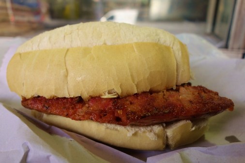 Choripan - street meat in Buenos Aires