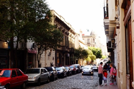 Cobblestone streets in San Telmo