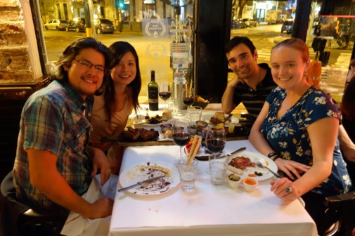 Dinner with Scott and Christina at La Cabrera