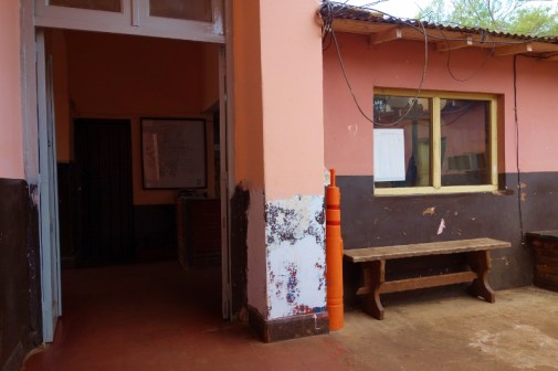 Inside the little police station in Puerto Iguazu
