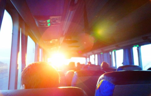 Bus ride from El Calafate to El Chalten