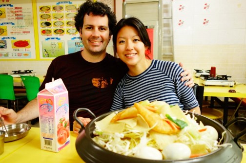 A huge platter of Topoki in Topoki Alley (Seoul, Korea)