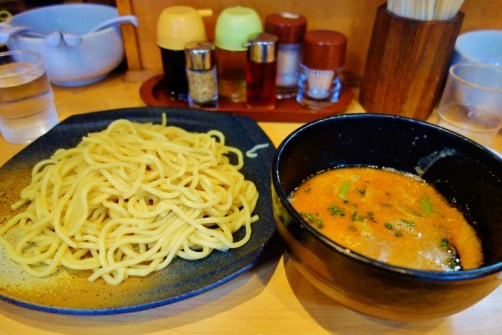 Tsukemen with sesame-based broth (Tokyo, Japan)