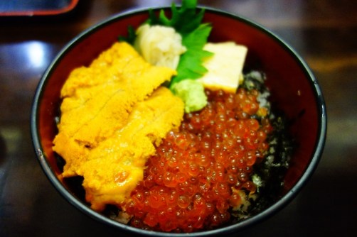 Uni & ikura over rice (Tokyo, Japan)