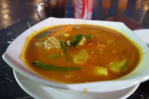 Tom Yam noodle soup (Cocohut, Perhentian Islands)