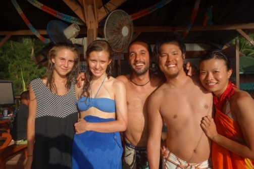 Our Open Water instructor and fellow classmates (Perhentian Islands, Malaysia)