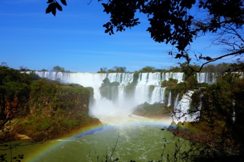 Rainbow and Iguazu Falls
